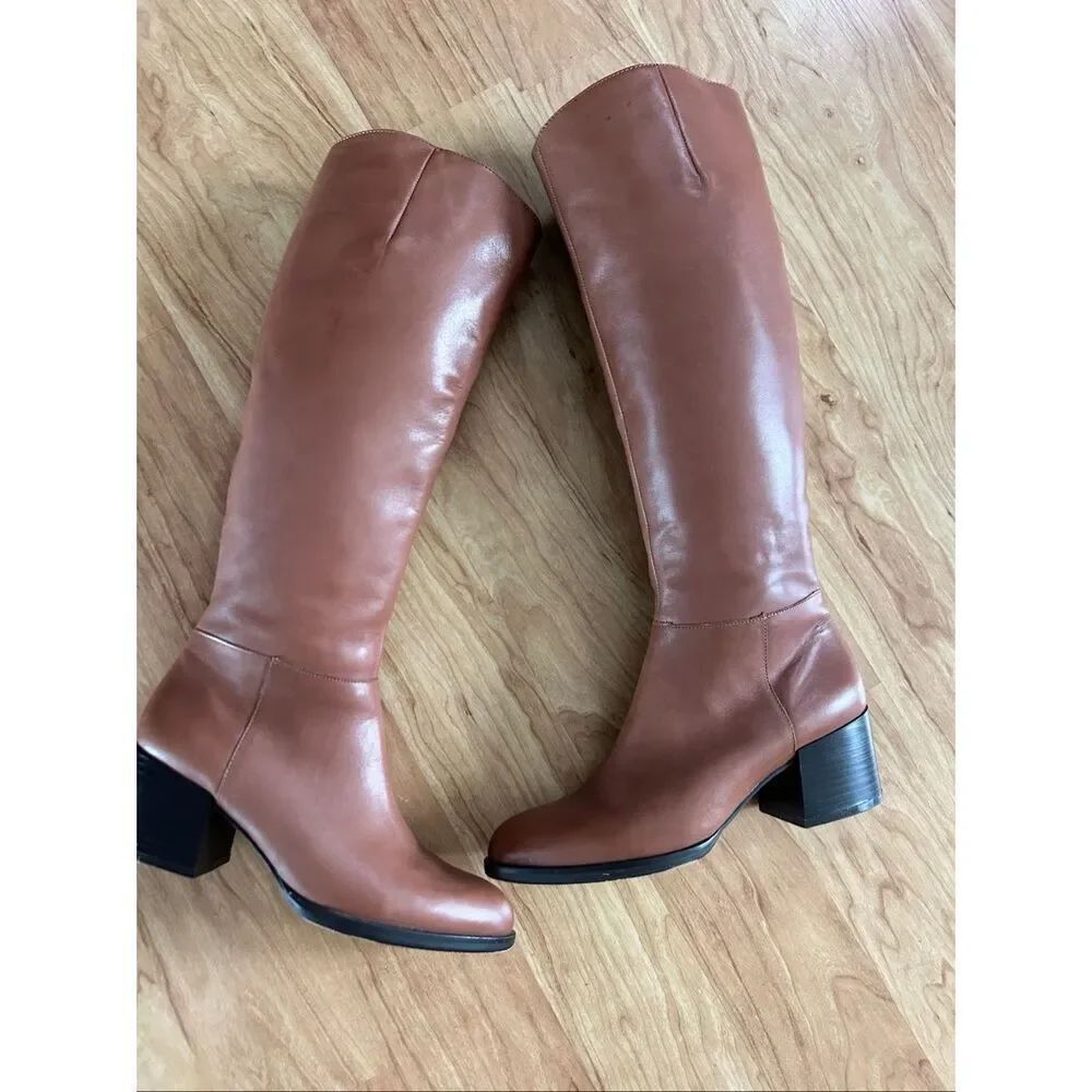 Sam Edelman leather boots mid brown size 6.5